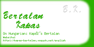 bertalan kapas business card